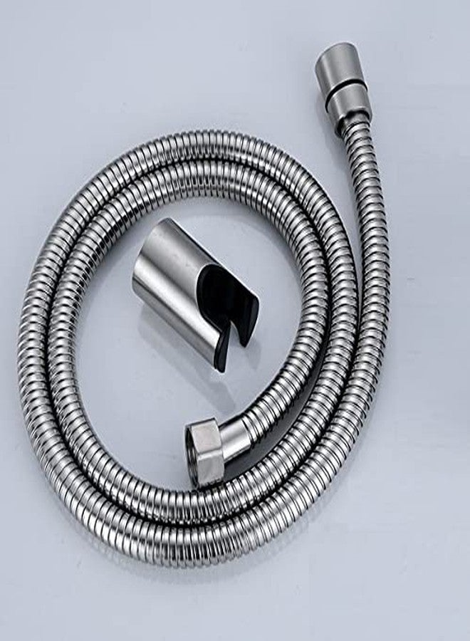 NEXOMS 1.2 Meter SS304 Flexible Shower Hose Tube/Health Faucet Pipe with Stainless Steel Wall Hook - Image 1